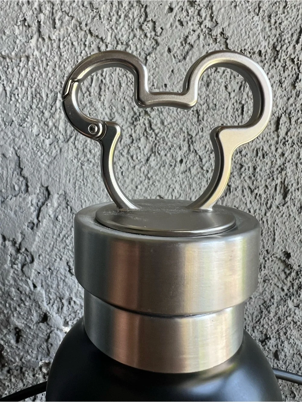Mickey Mouse Stainless Steel Water Bottle With Clip - New